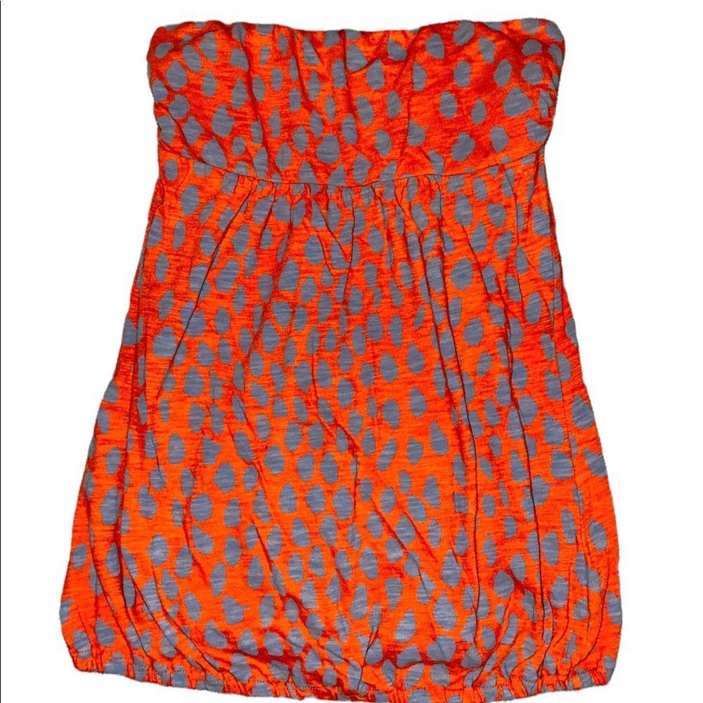American Eagle Strapless Top – Size XS – Orange & Gray Leopard Print